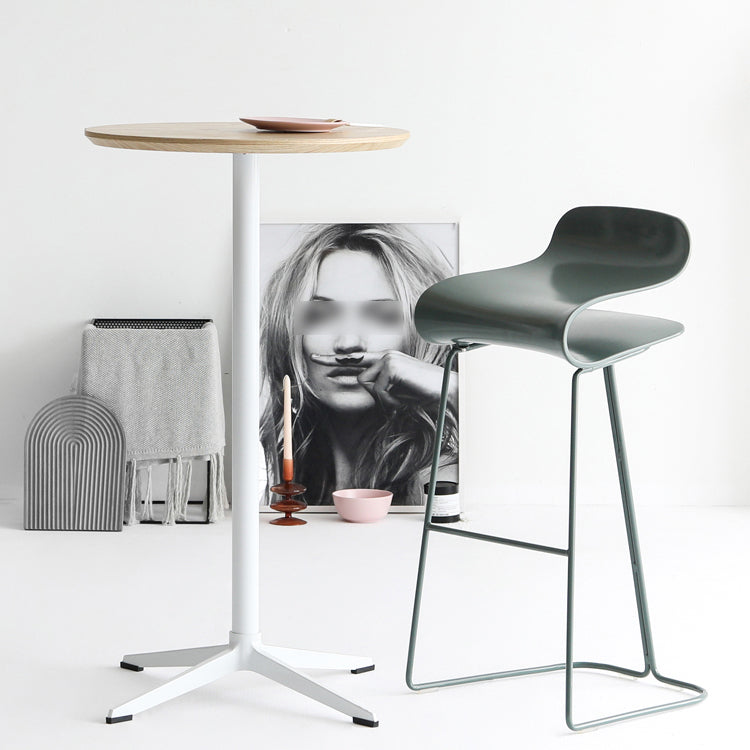 Scandinavian Matte Finish Plastic Barstool Footrest Coffee Shop Stool Clearhalo 'Bar Furniture' 'Bar Stools' 'bar_stools' 'Furniture' 'furniture_bar_stools' 'Kitchen & Dining Furniture' 4910525