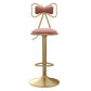 Glam Adjustable Swivel Barstool Matte Finish Velvet Home Stool Pink 1 Piece Clearhalo 'Bar Furniture' 'Bar Stools' 'bar_stools' 'furn' 'furn_bar_stools' 'Furniture' 'furniture_bar_stools' 'Kitchen & Dining Furniture' 4910605