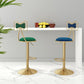 Glam Adjustable Swivel Barstool Matte Finish Velvet Home Stool Clearhalo 'Bar Furniture' 'Bar Stools' 'bar_stools' 'furn' 'furn_bar_stools' 'Furniture' 'furniture_bar_stools' 'Kitchen & Dining Furniture' 4910606