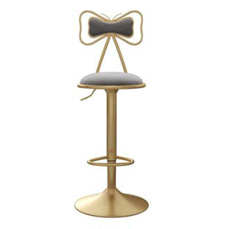 Glam Adjustable Swivel Barstool Matte Finish Velvet Home Stool Clearhalo 'Bar Furniture' 'Bar Stools' 'bar_stools' 'furn' 'furn_bar_stools' 'Furniture' 'furniture_bar_stools' 'Kitchen & Dining Furniture' 4910610