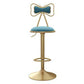 Glam Adjustable Swivel Barstool Matte Finish Velvet Home Stool Sky Blue 1 Piece Clearhalo 'Bar Furniture' 'Bar Stools' 'bar_stools' 'furn' 'furn_bar_stools' 'Furniture' 'furniture_bar_stools' 'Kitchen & Dining Furniture' 4910614