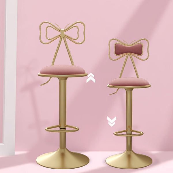 Glam Adjustable Swivel Barstool Matte Finish Velvet Home Stool Clearhalo 'Bar Furniture' 'Bar Stools' 'bar_stools' 'furn' 'furn_bar_stools' 'Furniture' 'furniture_bar_stools' 'Kitchen & Dining Furniture' 4910620