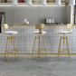 Glam Rotatable Liftable Counter Stool Iron Cashier Bar Stool with Cushion and Pedal Clearhalo 'Bar Furniture' 'Bar Stools' 'bar_stools' 'furn' 'furn_bar_stools' 'Furniture' 'furniture_bar_stools' 'Kitchen & Dining Furniture' 4910627
