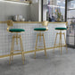 Glam Rotatable Liftable Counter Stool Iron Cashier Bar Stool with Cushion and Pedal Clearhalo 'Bar Furniture' 'Bar Stools' 'bar_stools' 'furn' 'furn_bar_stools' 'Furniture' 'furniture_bar_stools' 'Kitchen & Dining Furniture' 4910628