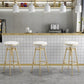 Glam Rotatable Liftable Counter Stool Iron Cashier Bar Stool with Cushion and Pedal Clearhalo 'Bar Furniture' 'Bar Stools' 'bar_stools' 'furn' 'furn_bar_stools' 'Furniture' 'furniture_bar_stools' 'Kitchen & Dining Furniture' 4910631