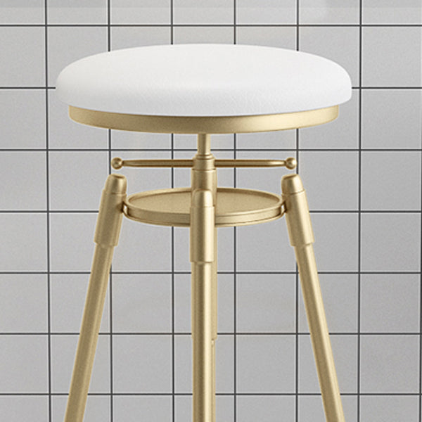 Glam Rotatable Liftable Counter Stool Iron Cashier Bar Stool with Cushion and Pedal Clearhalo 'Bar Furniture' 'Bar Stools' 'bar_stools' 'furn' 'furn_bar_stools' 'Furniture' 'furniture_bar_stools' 'Kitchen & Dining Furniture' 4910635