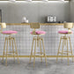 Glam Rotatable Liftable Counter Stool Iron Cashier Bar Stool with Cushion and Pedal Clearhalo 'Bar Furniture' 'Bar Stools' 'bar_stools' 'furn' 'furn_bar_stools' 'Furniture' 'furniture_bar_stools' 'Kitchen & Dining Furniture' 4910645