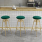 Glam Rotatable Liftable Counter Stool Iron Cashier Bar Stool with Cushion and Pedal Clearhalo 'Bar Furniture' 'Bar Stools' 'bar_stools' 'furn' 'furn_bar_stools' 'Furniture' 'furniture_bar_stools' 'Kitchen & Dining Furniture' 4910646