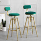 Glam Rotatable Liftable Counter Stool Iron Cashier Bar Stool with Cushion and Pedal Clearhalo 'Bar Furniture' 'Bar Stools' 'bar_stools' 'furn' 'furn_bar_stools' 'Furniture' 'furniture_bar_stools' 'Kitchen & Dining Furniture' 4910650