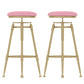 Glam Rotatable Liftable Counter Stool Iron Cashier Bar Stool with Cushion and Pedal Pink Backless 2 Piece Set Clearhalo 'Bar Furniture' 'Bar Stools' 'bar_stools' 'furn' 'furn_bar_stools' 'Furniture' 'furniture_bar_stools' 'Kitchen & Dining Furniture' 4910655
