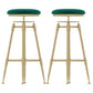 Glam Rotatable Liftable Counter Stool Iron Cashier Bar Stool with Cushion and Pedal Green Backless 2 Piece Set Clearhalo 'Bar Furniture' 'Bar Stools' 'bar_stools' 'furn' 'furn_bar_stools' 'Furniture' 'furniture_bar_stools' 'Kitchen & Dining Furniture' 4910667
