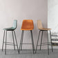 Nordic Backrest Counter Stool Iron Kitchen Bar Stool with Leather Cushion and Pedal Clearhalo 'Bar Furniture' 'Bar Stools' 'bar_stools' 'furn' 'furn_bar_stools' 'Furniture' 'furniture_bar_stools' 'Kitchen & Dining Furniture' 4910671