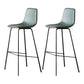 Nordic Backrest Counter Stool Iron Kitchen Bar Stool with Leather Cushion and Pedal Green 2 Piece Set Clearhalo 'Bar Furniture' 'Bar Stools' 'bar_stools' 'furn' 'furn_bar_stools' 'Furniture' 'furniture_bar_stools' 'Kitchen & Dining Furniture' 4910686
