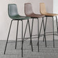 Nordic Backrest Counter Stool Iron Kitchen Bar Stool with Leather Cushion and Pedal Clearhalo 'Bar Furniture' 'Bar Stools' 'bar_stools' 'furn' 'furn_bar_stools' 'Furniture' 'furniture_bar_stools' 'Kitchen & Dining Furniture' 4910687