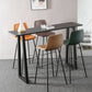 Nordic Backrest Counter Stool Iron Kitchen Bar Stool with Leather Cushion and Pedal Clearhalo 'Bar Furniture' 'Bar Stools' 'bar_stools' 'furn' 'furn_bar_stools' 'Furniture' 'furniture_bar_stools' 'Kitchen & Dining Furniture' 4910690
