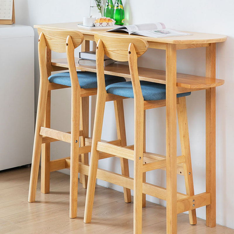 Scandinavian Solid Wood Home 28-inch Stool Matte Finish Footrest Barstool Clearhalo 'Bar Furniture' 'Bar Stools' 'bar_stools' 'furn' 'furn_bar_stools' 'Furniture' 'furniture_bar_stools' 'Kitchen & Dining Furniture' 4910713