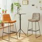 Scandinavian Coffee Shop Footrest Stool Matte Finish Upholstered Barstool Clearhalo 'Bar Furniture' 'Bar Stools' 'bar_stools' 'Furniture' 'furniture_bar_stools' 'Kitchen & Dining Furniture' 4910748