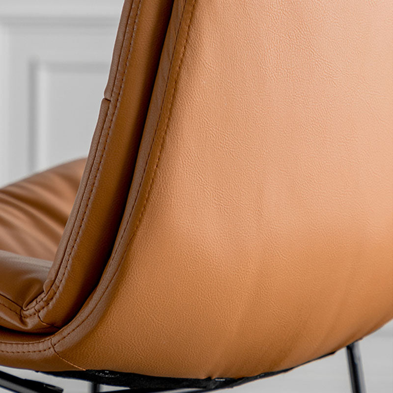 Scandinavian Coffee Shop Footrest Stool Matte Finish Upholstered Barstool Clearhalo 'Bar Furniture' 'Bar Stools' 'bar_stools' 'Furniture' 'furniture_bar_stools' 'Kitchen & Dining Furniture' 4910753