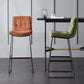 Scandinavian Coffee Shop Footrest Stool Matte Finish Upholstered Barstool Clearhalo 'Bar Furniture' 'Bar Stools' 'bar_stools' 'Furniture' 'furniture_bar_stools' 'Kitchen & Dining Furniture' 4910763