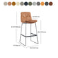 Scandinavian Coffee Shop Footrest Stool Matte Finish Upholstered Barstool Clearhalo 'Bar Furniture' 'Bar Stools' 'bar_stools' 'Furniture' 'furniture_bar_stools' 'Kitchen & Dining Furniture' 4910781
