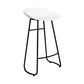 Modern Armless Backrest Counter Stool Iron Cashier Bar Stool with Acrylic Seat and Pedal White 1 Piece Clearhalo 'Bar Furniture' 'Bar Stools' 'bar_stools' 'furn' 'furn_bar_stools' 'Furniture' 'furniture_bar_stools' 'Kitchen & Dining Furniture' 4910784