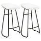 Modern Armless Backrest Counter Stool Iron Cashier Bar Stool with Acrylic Seat and Pedal White 2 Piece Set Clearhalo 'Bar Furniture' 'Bar Stools' 'bar_stools' 'furn' 'furn_bar_stools' 'Furniture' 'furniture_bar_stools' 'Kitchen & Dining Furniture' 4910788