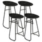 Modern Armless Backrest Counter Stool Iron Cashier Bar Stool with Acrylic Seat and Pedal Black 4 Piece Set Clearhalo 'Bar Furniture' 'Bar Stools' 'bar_stools' 'furn' 'furn_bar_stools' 'Furniture' 'furniture_bar_stools' 'Kitchen & Dining Furniture' 4910790