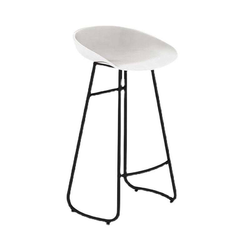 Modern Armless Backrest Counter Stool Iron Cashier Bar Stool with Acrylic Seat and Pedal Clearhalo 'Bar Furniture' 'Bar Stools' 'bar_stools' 'furn' 'furn_bar_stools' 'Furniture' 'furniture_bar_stools' 'Kitchen & Dining Furniture' 4910791