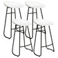 Modern Armless Backrest Counter Stool Iron Cashier Bar Stool with Acrylic Seat and Pedal White 4 Piece Set Clearhalo 'Bar Furniture' 'Bar Stools' 'bar_stools' 'furn' 'furn_bar_stools' 'Furniture' 'furniture_bar_stools' 'Kitchen & Dining Furniture' 4910792