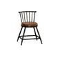 Industrial Armless Backrest Counter Stool Steel Bar Stool with Leather Cushion Brown 1 Piece Short Stool(18"H) Clearhalo 'Bar Furniture' 'Bar Stools' 'bar_stools' 'furn' 'furn_bar_stools' 'Furniture' 'furniture_bar_stools' 'Kitchen & Dining Furniture' 4910846