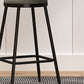 Industrial Armless Backrest Counter Stool Steel Bar Stool with Leather Cushion Clearhalo 'Bar Furniture' 'Bar Stools' 'bar_stools' 'furn' 'furn_bar_stools' 'Furniture' 'furniture_bar_stools' 'Kitchen & Dining Furniture' 4910857