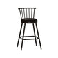 Industrial Armless Backrest Counter Stool Steel Bar Stool with Leather Cushion Black 1 Piece Counter Stool(26"H) Clearhalo 'Bar Furniture' 'Bar Stools' 'bar_stools' 'furn' 'furn_bar_stools' 'Furniture' 'furniture_bar_stools' 'Kitchen & Dining Furniture' 4910861