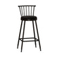 Industrial Armless Backrest Counter Stool Steel Bar Stool with Leather Cushion Black 1 Piece Bar Stool(30"H) Clearhalo 'Bar Furniture' 'Bar Stools' 'bar_stools' 'furn' 'furn_bar_stools' 'Furniture' 'furniture_bar_stools' 'Kitchen & Dining Furniture' 4910866