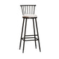Industrial Armless Backrest Counter Stool Steel Bar Stool with Leather Cushion White 1 Piece Bar Stool(33"H) Clearhalo 'Bar Furniture' 'Bar Stools' 'bar_stools' 'furn' 'furn_bar_stools' 'Furniture' 'furniture_bar_stools' 'Kitchen & Dining Furniture' 4910872