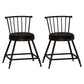 Industrial Armless Backrest Counter Stool Steel Bar Stool with Leather Cushion Black 2 Piece Set Short Stool(18"H) Clearhalo 'Bar Furniture' 'Bar Stools' 'bar_stools' 'furn' 'furn_bar_stools' 'Furniture' 'furniture_bar_stools' 'Kitchen & Dining Furniture' 4910874