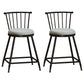 Industrial Armless Backrest Counter Stool Steel Bar Stool with Leather Cushion Gray 2 Piece Set Short Stool(22"H) Clearhalo 'Bar Furniture' 'Bar Stools' 'bar_stools' 'furn' 'furn_bar_stools' 'Furniture' 'furniture_bar_stools' 'Kitchen & Dining Furniture' 4910881