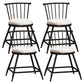Industrial Armless Backrest Counter Stool Steel Bar Stool with Leather Cushion White 4 Piece Set Short Stool(18"H) Clearhalo 'Bar Furniture' 'Bar Stools' 'bar_stools' 'furn' 'furn_bar_stools' 'Furniture' 'furniture_bar_stools' 'Kitchen & Dining Furniture' 4910896