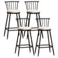 Industrial Armless Backrest Counter Stool Steel Bar Stool with Leather Cushion White 4 Piece Set Bar Stool(30"H) Clearhalo 'Bar Furniture' 'Bar Stools' 'bar_stools' 'furn' 'furn_bar_stools' 'Furniture' 'furniture_bar_stools' 'Kitchen & Dining Furniture' 4910908