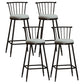Industrial Armless Backrest Counter Stool Steel Bar Stool with Leather Cushion Gray 4 Piece Set Bar Stool(30"H) Clearhalo 'Bar Furniture' 'Bar Stools' 'bar_stools' 'furn' 'furn_bar_stools' 'Furniture' 'furniture_bar_stools' 'Kitchen & Dining Furniture' 4910909