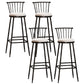 Industrial Armless Backrest Counter Stool Steel Bar Stool with Leather Cushion White 4 Piece Set Bar Stool(33"H) Clearhalo 'Bar Furniture' 'Bar Stools' 'bar_stools' 'furn' 'furn_bar_stools' 'Furniture' 'furniture_bar_stools' 'Kitchen & Dining Furniture' 4910912