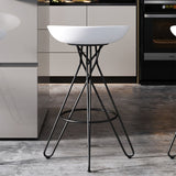 Glam Footrest Plastic Barstool Matte Finish Restaurant Stool Clearhalo 'Bar Furniture' 'Bar Stools' 'bar_stools' 'furn' 'furn_bar_stools' 'Furniture' 'furniture_bar_stools' 'Kitchen & Dining Furniture' 4910931