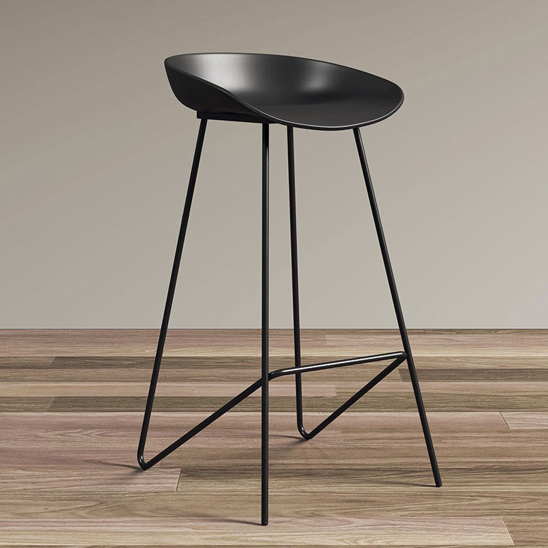 Contemporary Restaurant Footrest Barstool Matte Finish Plastic Stool Clearhalo 'Bar Furniture' 'Bar Stools' 'bar_stools' 'furn' 'furn_bar_stools' 'Furniture' 'furniture_bar_stools' 'Kitchen & Dining Furniture' 4910938