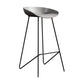 Contemporary Restaurant Footrest Barstool Matte Finish Plastic Stool Grey 1 Piece Clearhalo 'Bar Furniture' 'Bar Stools' 'bar_stools' 'furn' 'furn_bar_stools' 'Furniture' 'furniture_bar_stools' 'Kitchen & Dining Furniture' 4910942
