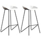 Contemporary Restaurant Footrest Barstool Matte Finish Plastic Stool White 2 Piece Set Clearhalo 'Bar Furniture' 'Bar Stools' 'bar_stools' 'furn' 'furn_bar_stools' 'Furniture' 'furniture_bar_stools' 'Kitchen & Dining Furniture' 4910946