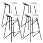 Contemporary Restaurant Footrest Barstool Matte Finish Plastic Stool White 4 Piece Set Clearhalo 'Bar Furniture' 'Bar Stools' 'bar_stools' 'furn' 'furn_bar_stools' 'Furniture' 'furniture_bar_stools' 'Kitchen & Dining Furniture' 4910954