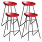 Contemporary Restaurant Footrest Barstool Matte Finish Plastic Stool Red 4 Piece Set Clearhalo 'Bar Furniture' 'Bar Stools' 'bar_stools' 'furn' 'furn_bar_stools' 'Furniture' 'furniture_bar_stools' 'Kitchen & Dining Furniture' 4910955