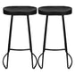 Contemporary Solid Wood Matte Finish Barstool Footrest Backless Stool Black 2 Piece Set Clearhalo 'Bar Furniture' 'Bar Stools' 'bar_stools' 'furn' 'furn_bar_stools' 'Furniture' 'furniture_bar_stools' 'Kitchen & Dining Furniture' 4910960