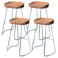 Contemporary Solid Wood Matte Finish Barstool Footrest Backless Stool Brown 4 Piece Set Clearhalo 'Bar Furniture' 'Bar Stools' 'bar_stools' 'furn' 'furn_bar_stools' 'Furniture' 'furniture_bar_stools' 'Kitchen & Dining Furniture' 4910977