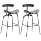 Industrial Matte Finish Leather Barstool Footrest Home Stool Grey 2 Piece Set Bar Stool(30"H) Clearhalo 'Bar Furniture' 'Bar Stools' 'bar_stools' 'furn' 'furn_bar_stools' 'Furniture' 'furniture_bar_stools' 'Kitchen & Dining Furniture' 4911025