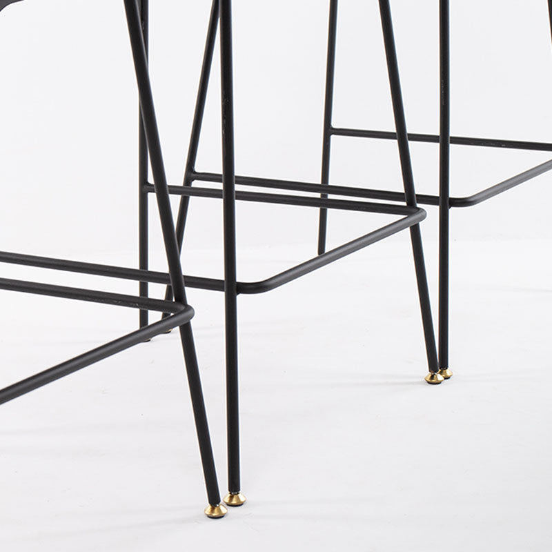 Industrial Matte Finish Leather Barstool Footrest Home Stool Clearhalo 'Bar Furniture' 'Bar Stools' 'bar_stools' 'furn' 'furn_bar_stools' 'Furniture' 'furniture_bar_stools' 'Kitchen & Dining Furniture' 4911030